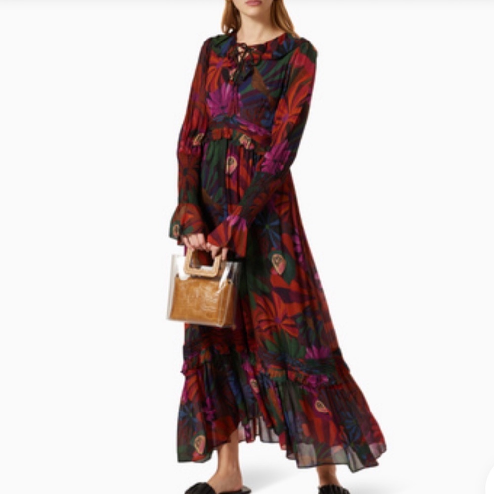 NWT Farm rio bird flowers midi maxi dress